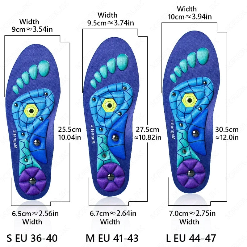 Advanced Magnetic Insoles - Reduce Pain by Stimulating Acupressure Points