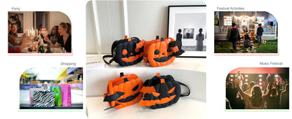 Halloween Crossbody Spooky Pumpkin Purse for Women