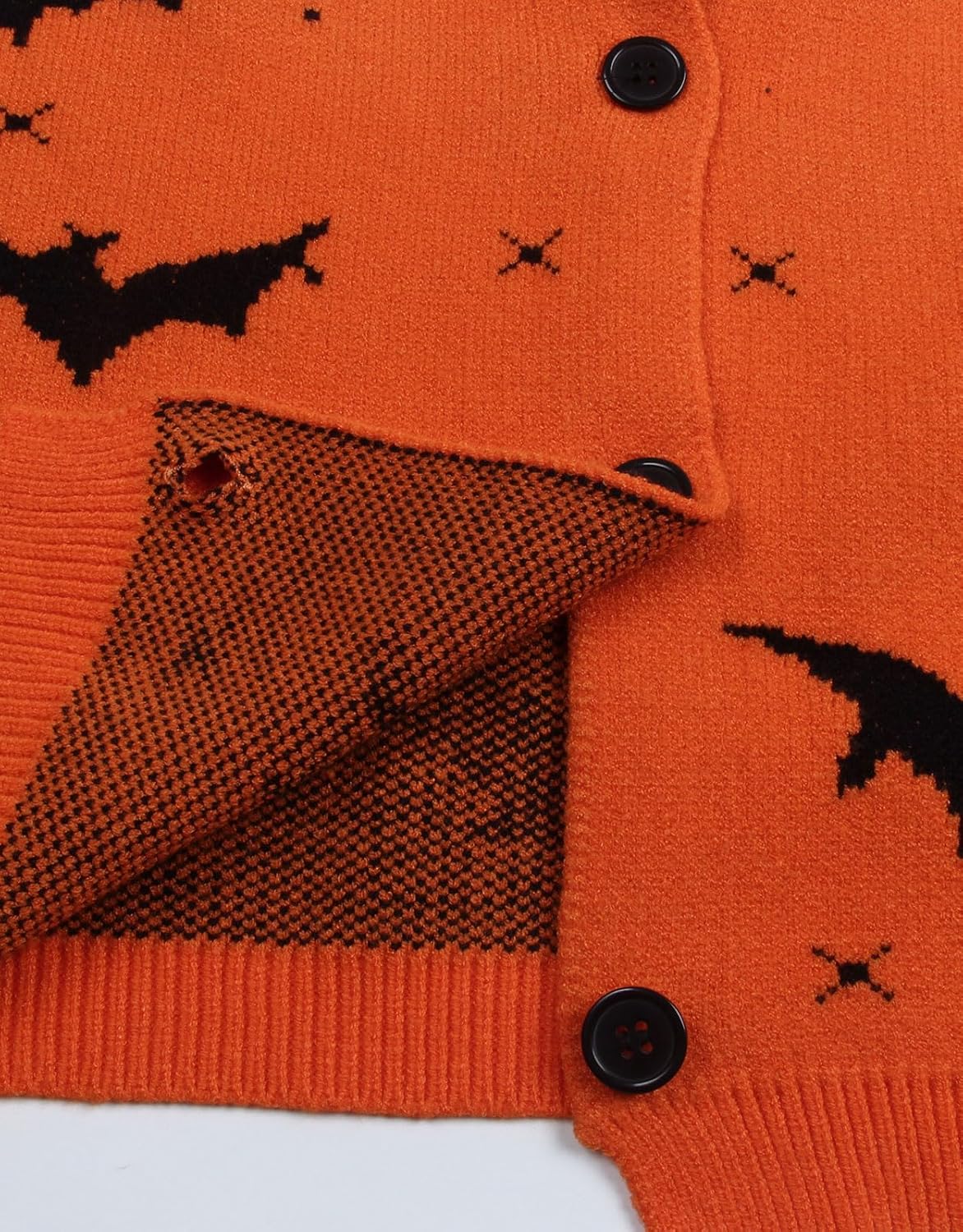Women’s Halloween Pumpkin Cardigan – Cozy Knit Button Down Fall Sweater