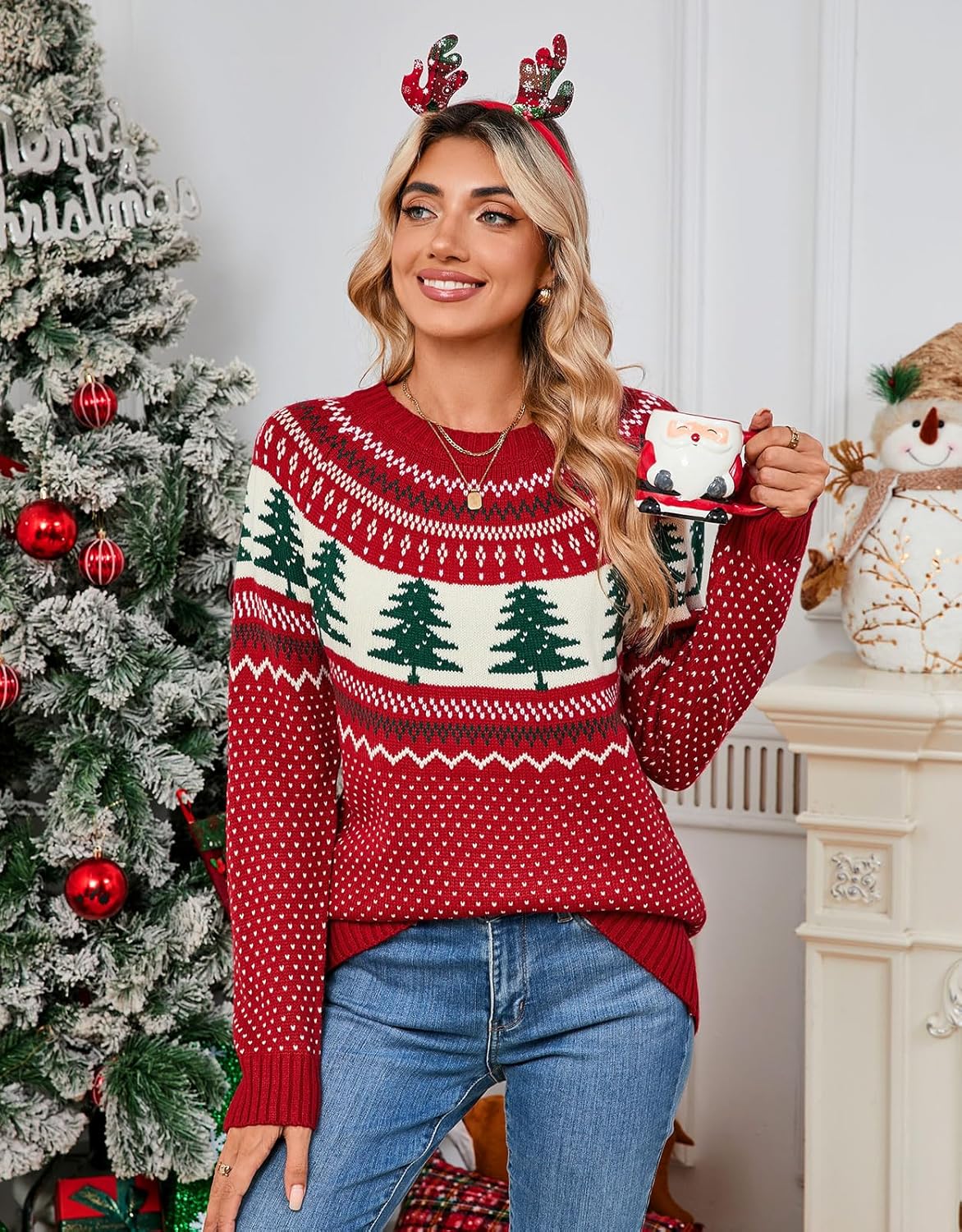 Stylish Halloween Skull Knit Sweater for Women