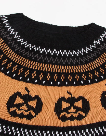 Stylish Halloween Skull Knit Sweater for Women