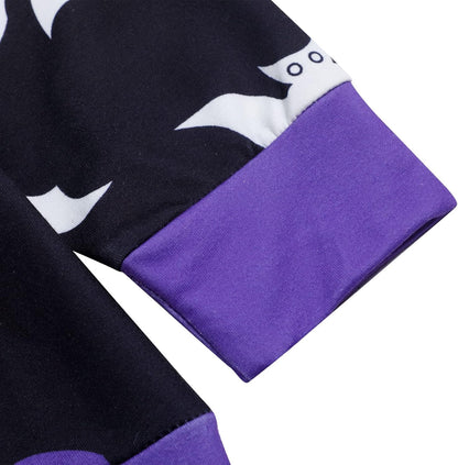 Women’s Halloween Graphic Sweatshirt – Long Sleeve Half-Zip Pullover Top