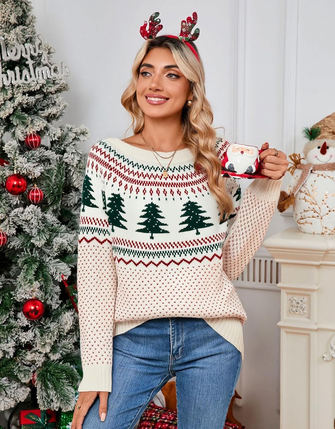 Stylish Halloween Skull Knit Sweater for Women