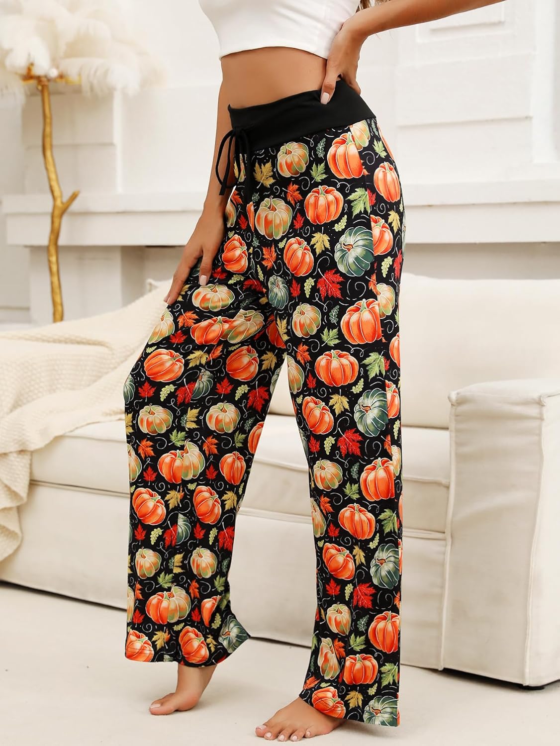 Women’s Halloween Pumpkin Pajama Pants