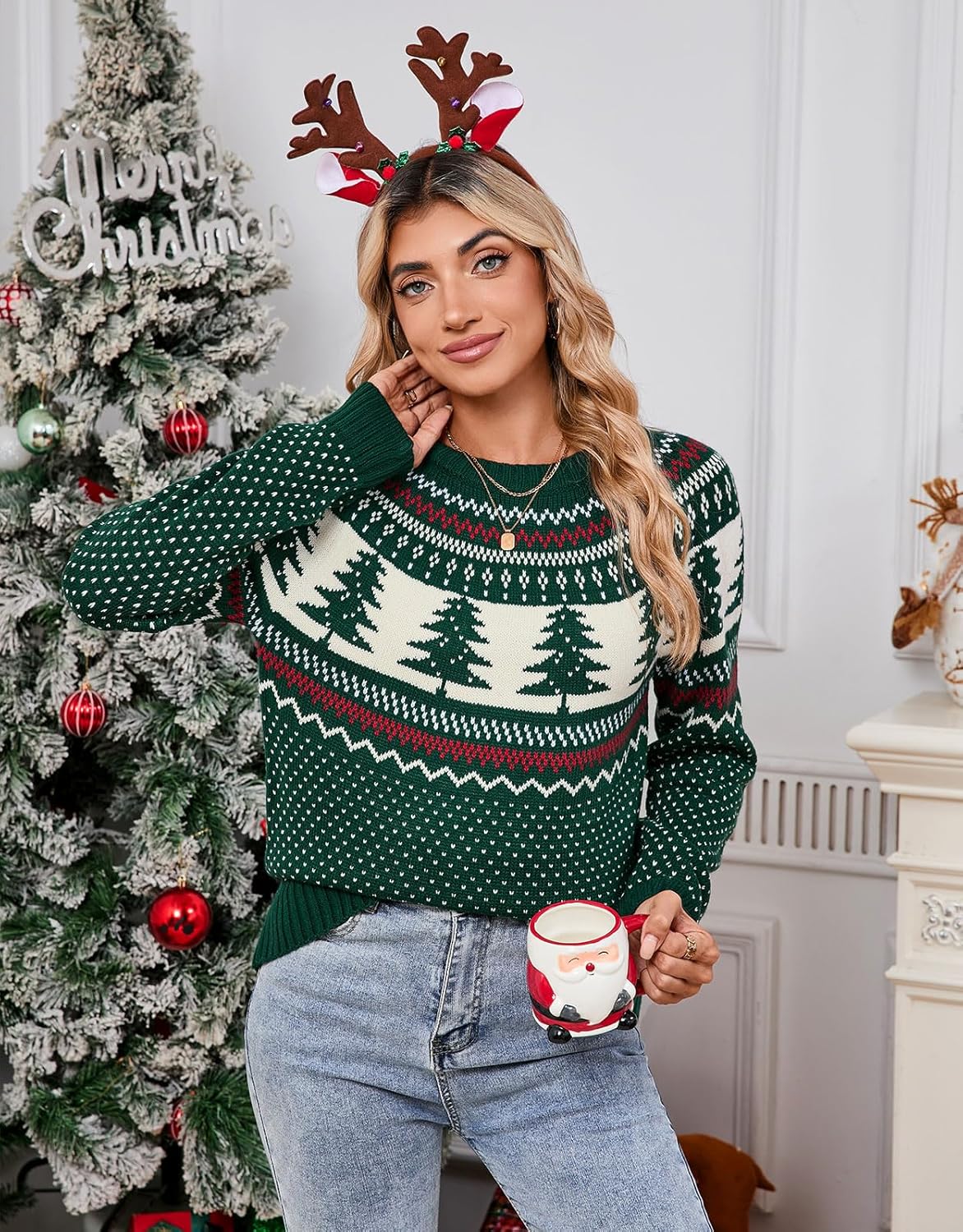 Stylish Halloween Skull Knit Sweater for Women