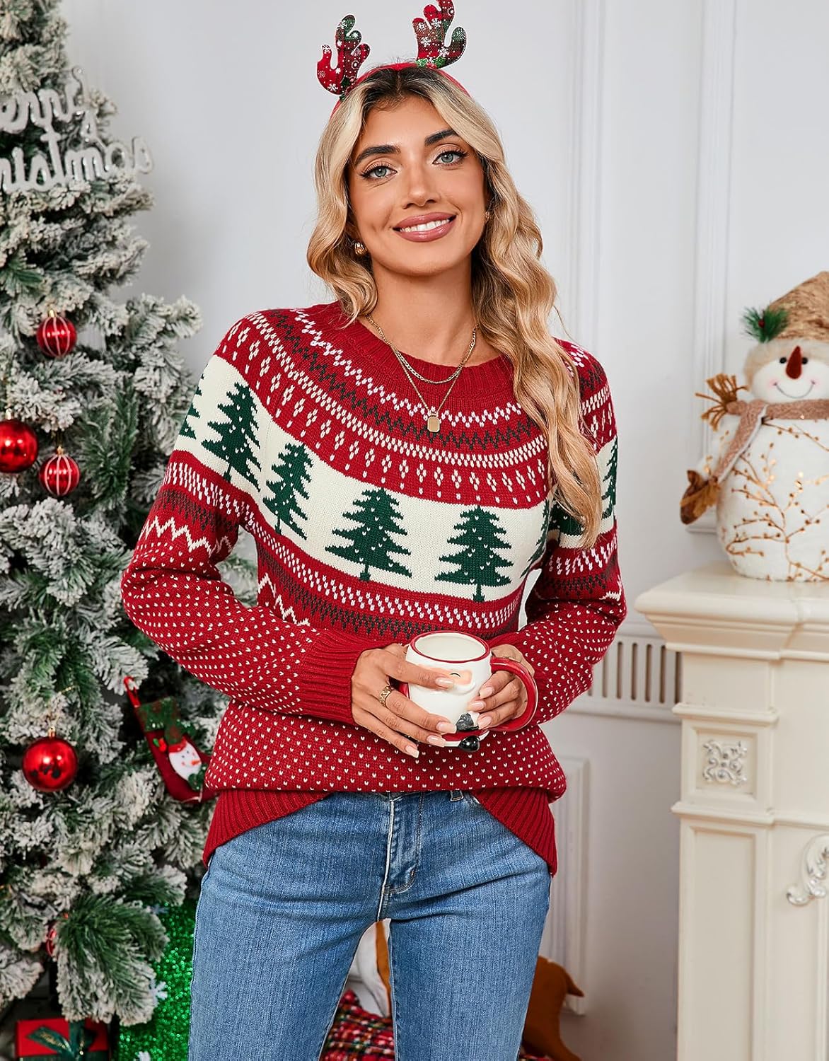 Stylish Halloween Skull Knit Sweater for Women