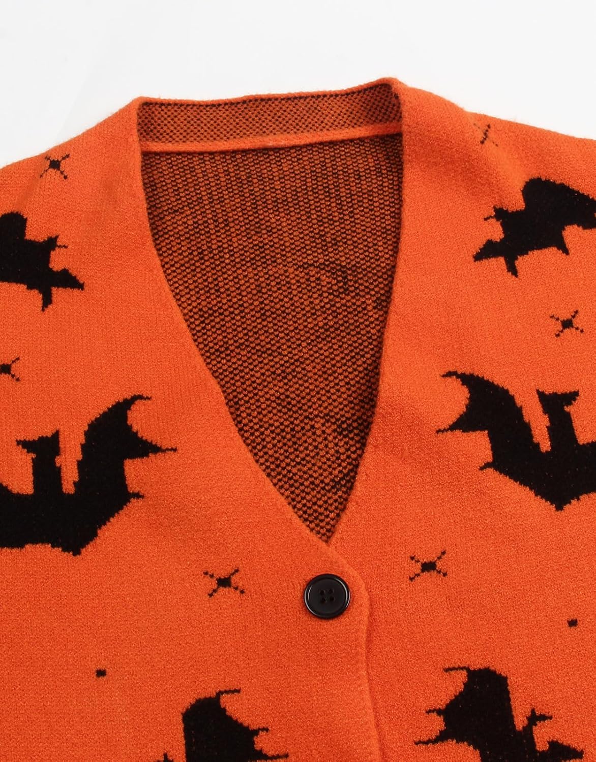 Women’s Halloween Pumpkin Cardigan – Cozy Knit Button Down Fall Sweater