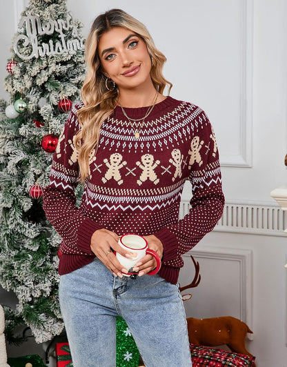 Stylish Halloween Skull Knit Sweater for Women