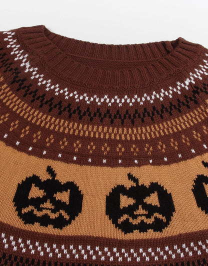 Stylish Halloween Skull Knit Sweater for Women