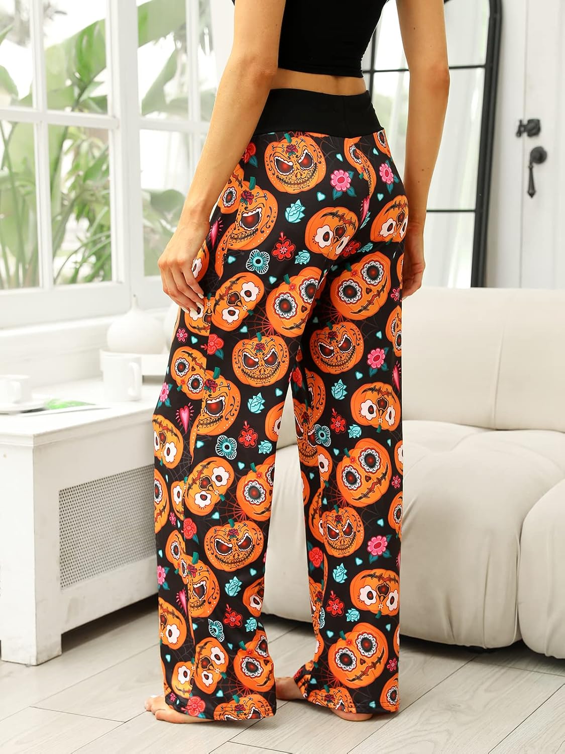 Women’s Halloween Pumpkin Pajama Pants
