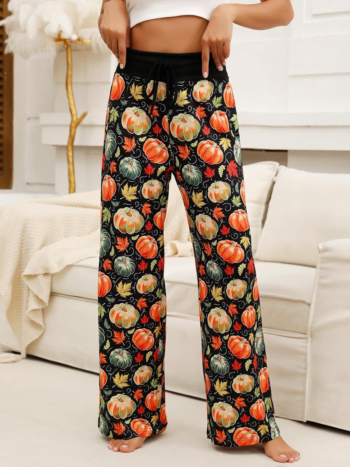 Women’s Halloween Pumpkin Pajama Pants