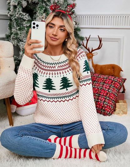 Stylish Halloween Skull Knit Sweater for Women