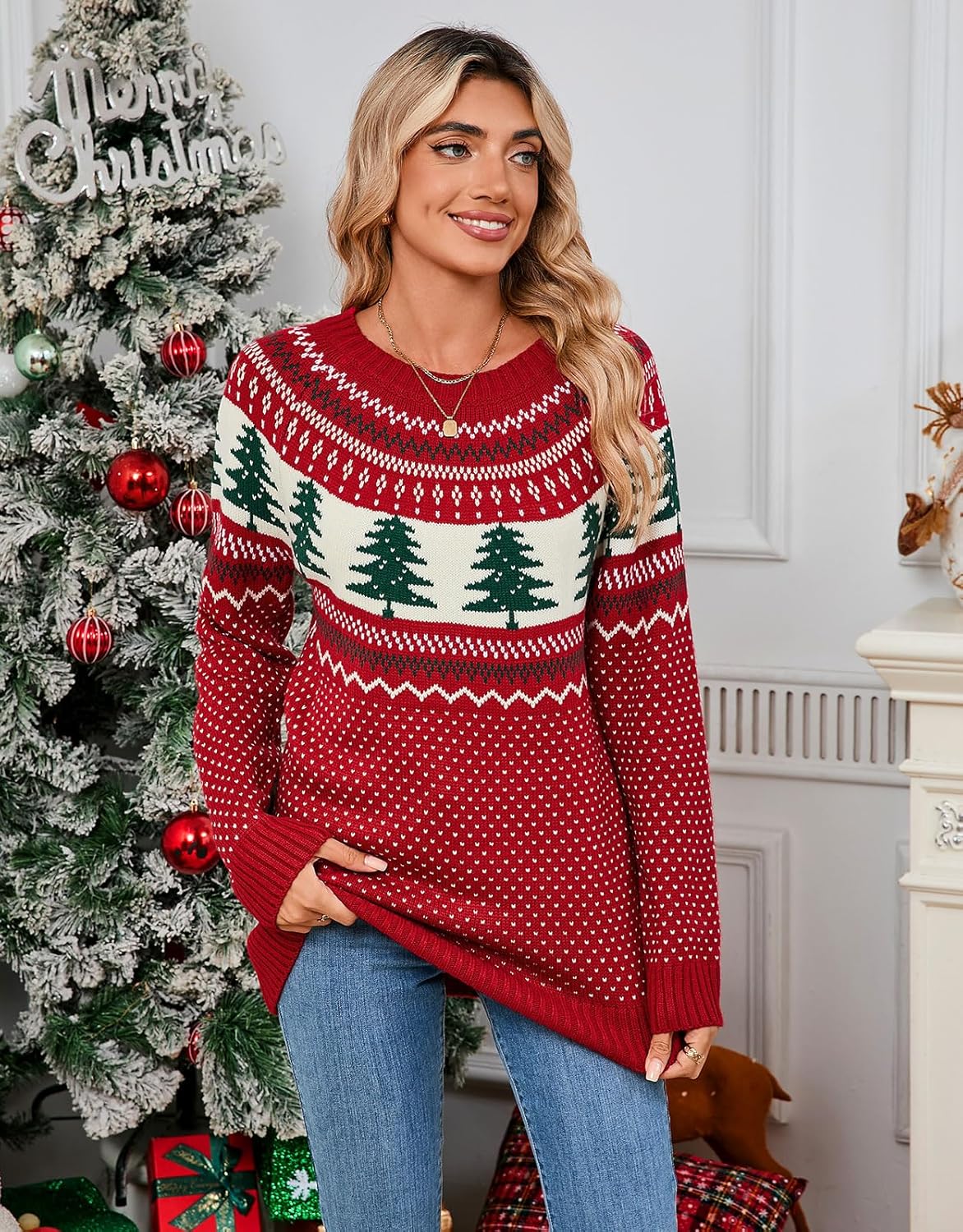 Stylish Halloween Skull Knit Sweater for Women