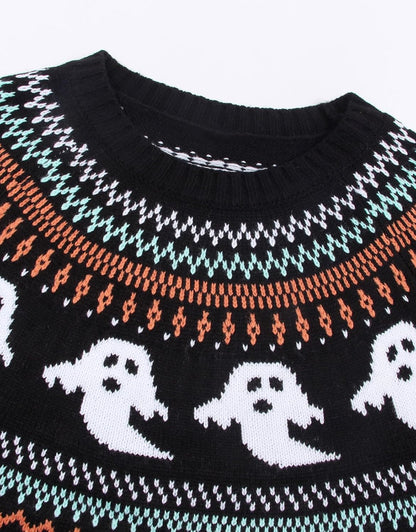 Stylish Halloween Skull Knit Sweater for Women