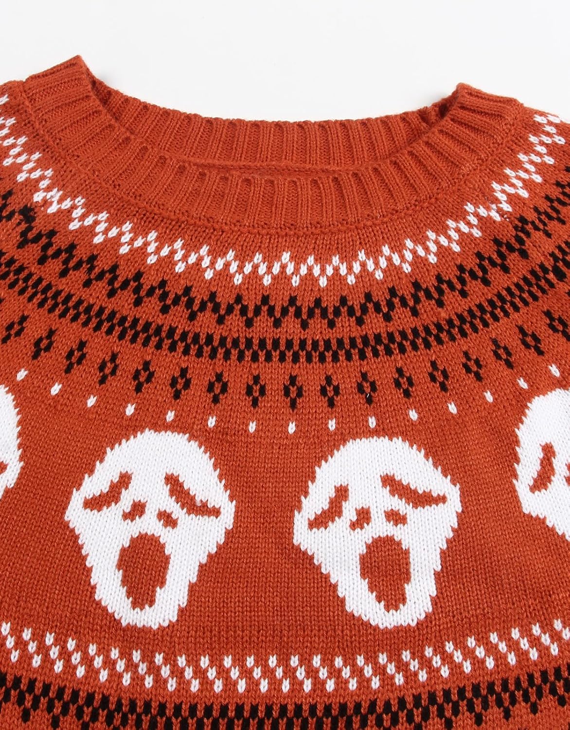 Stylish Halloween Skull Knit Sweater for Women