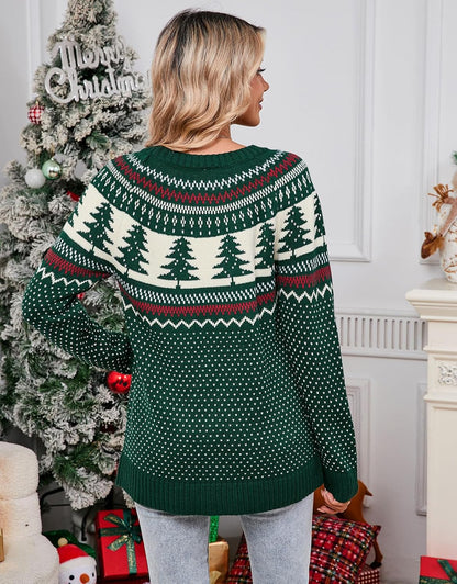 Stylish Halloween Skull Knit Sweater for Women