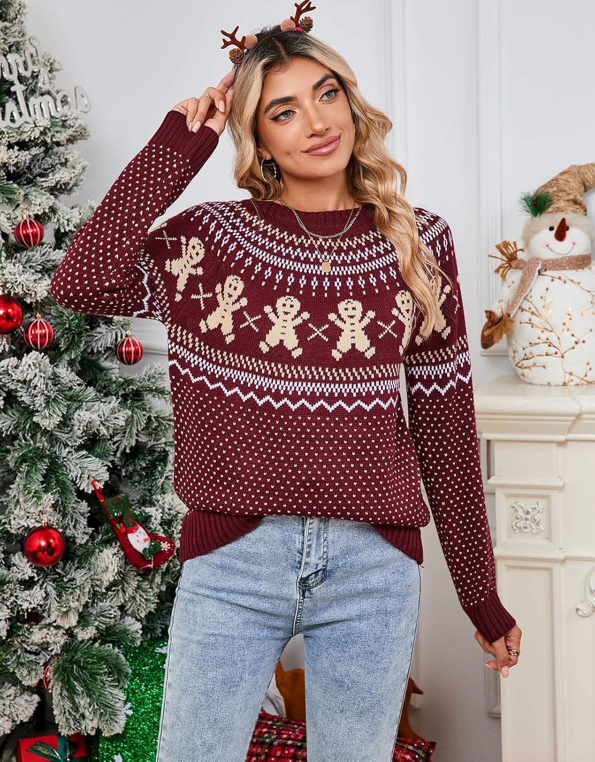 Stylish Halloween Skull Knit Sweater for Women