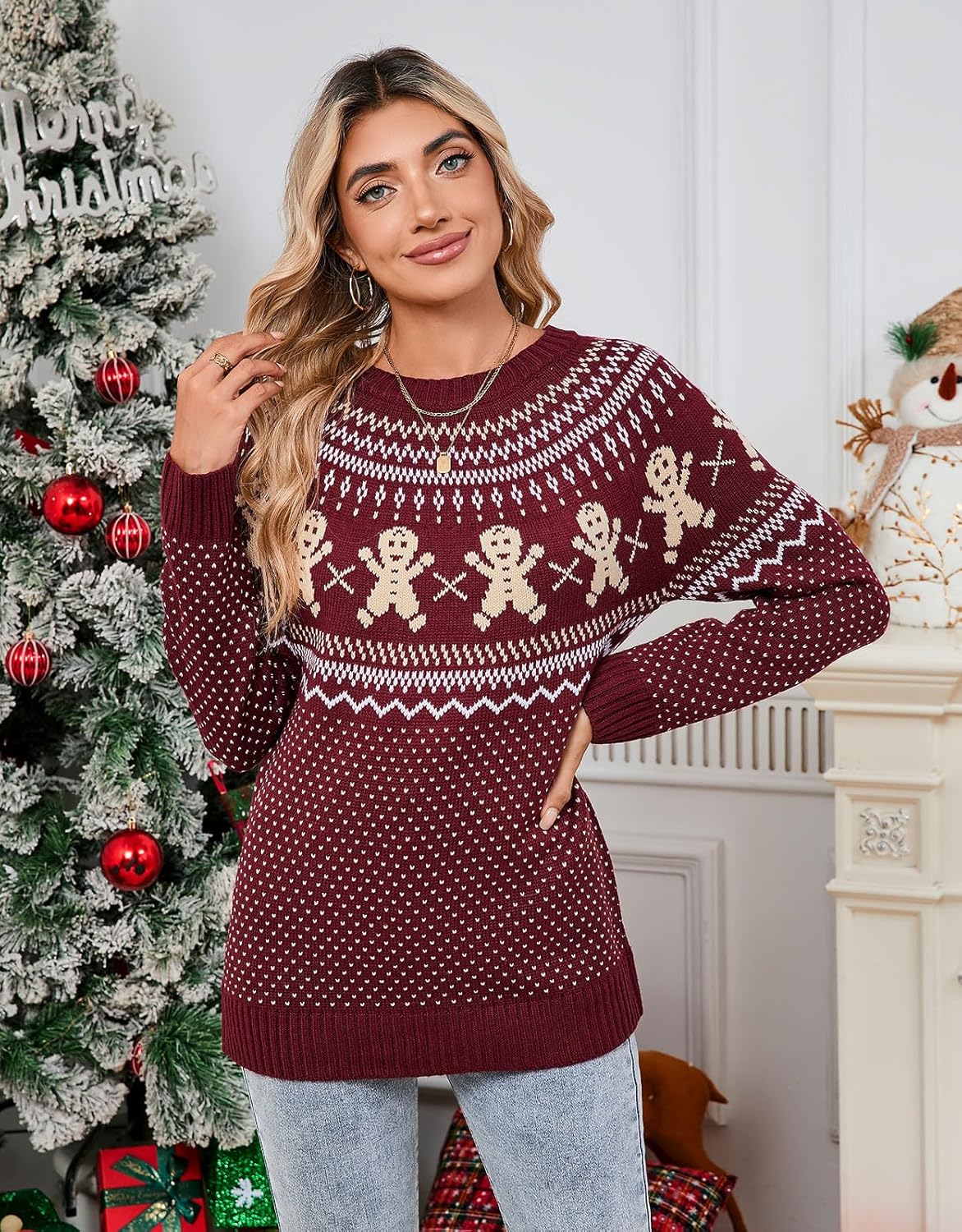 Stylish Halloween Skull Knit Sweater for Women