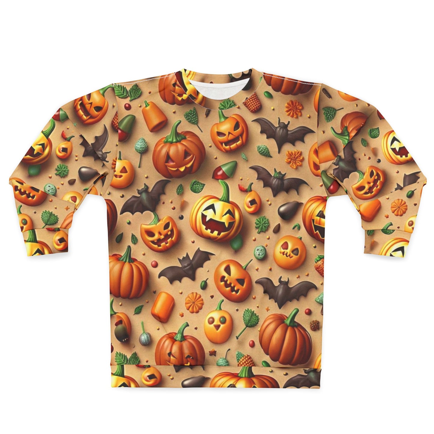Halloween Pumpkin Sweatshirt | Unisex Cozy Fall Sweater for Spooky Season