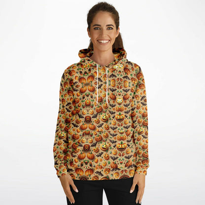 Halloween Laughing Pumpkin Athletic Hoodie