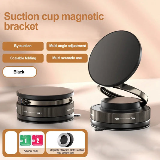 360° Rotating Magnetic Phone Holder, Foldable & Retractable, Universal Compatibility for Iphone 16/15/14/13/12, ABS Material ﻿