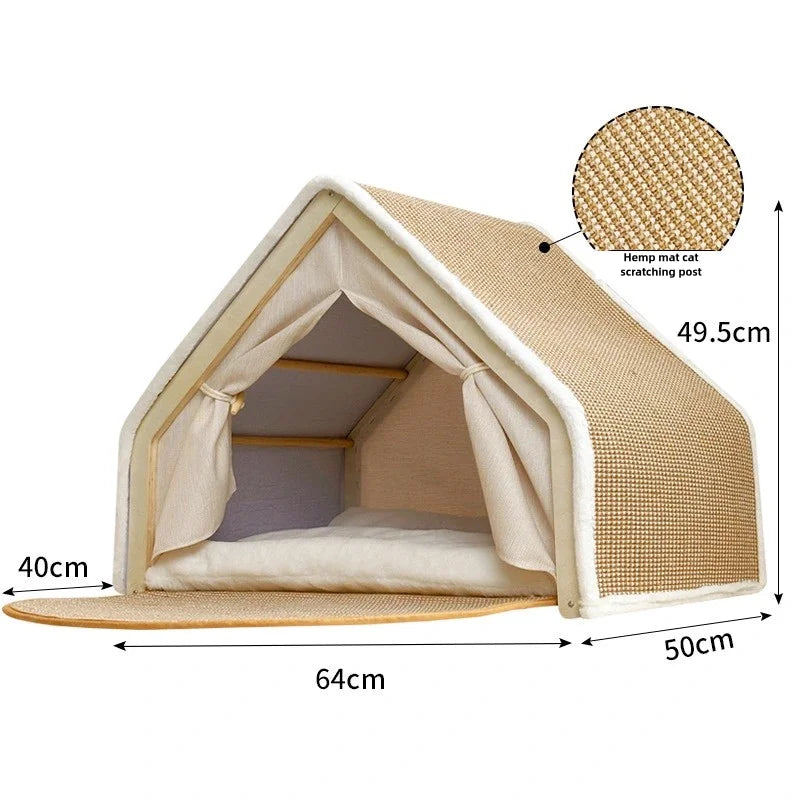 CozyClaw Foldable Sisal Cat House