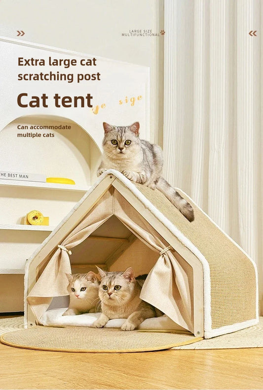 CozyClaw Foldable Sisal Cat House