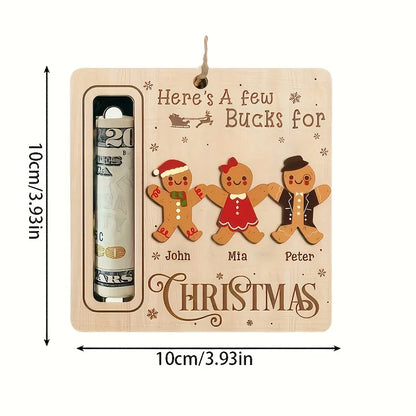 CashCraft™ Wooden Holder – Elegant Gifting Made Easy