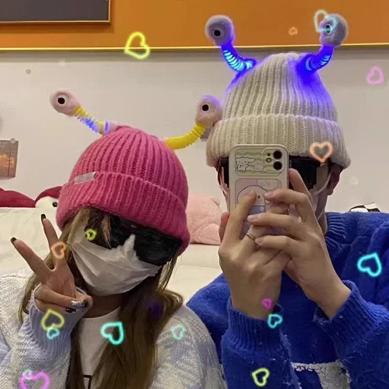GlowMonster™ Hats - Winter Parent-Child Cute Glowing Little Monster Knit Hat