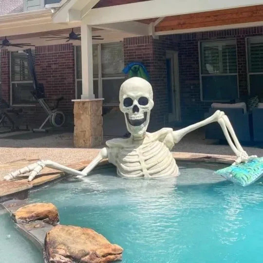 Towering Skeleton with LED Eyes & Haunting Sounds👻