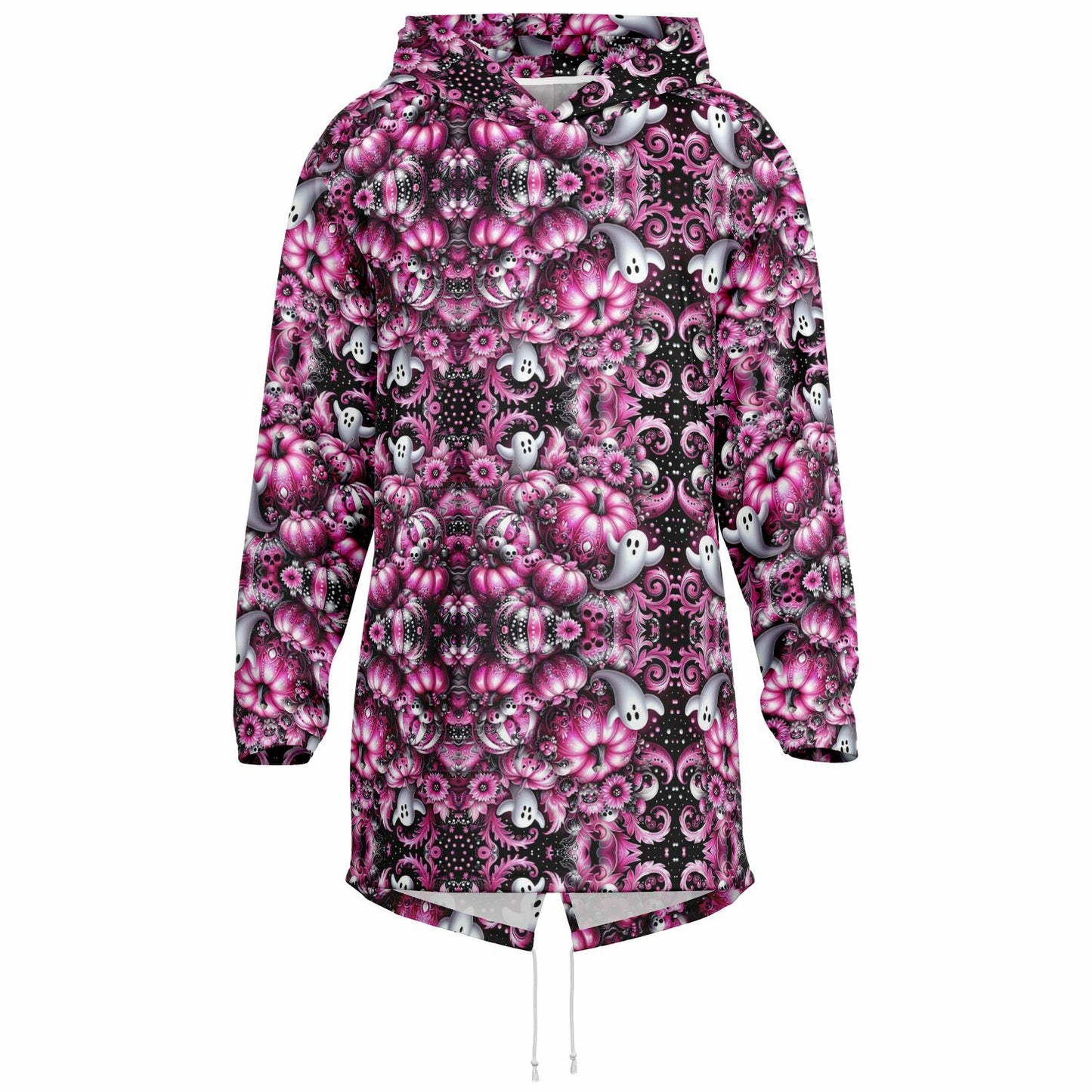 Halloween Pumpkin Fashion Elongated Hoodie