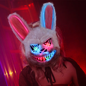 Halloween LED Scary Rabbit & Bear Mask for Adults & Kids
