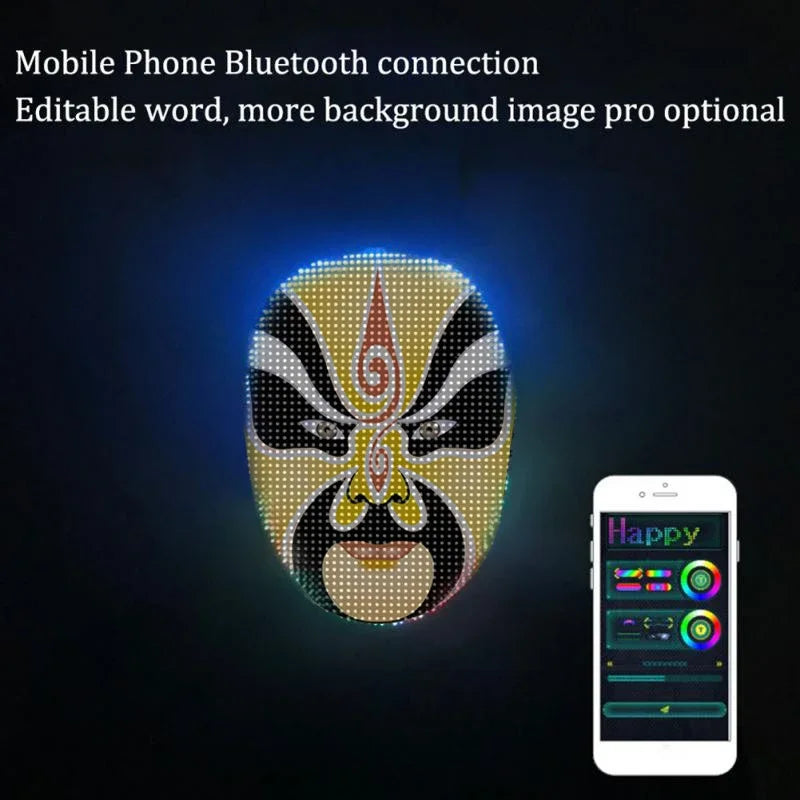 Bluetooth APP Controlled LED Face Masks