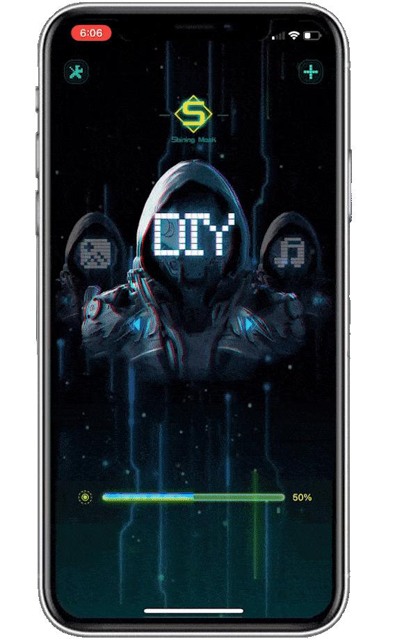 Bluetooth APP Controlled LED Face Masks