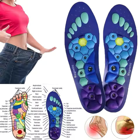 Advanced Magnetic Insoles - Reduce Pain by Stimulating Acupressure Points